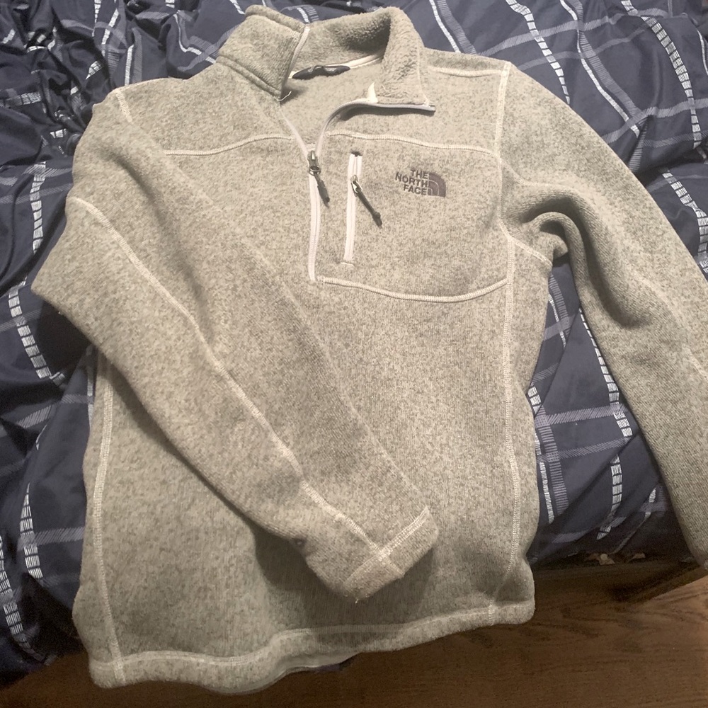 Gray North Face fleece